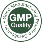 Logo di certificazione di qualità Formula Swiss GMP per buone pratiche di produzione su uno sfondo trasparente.