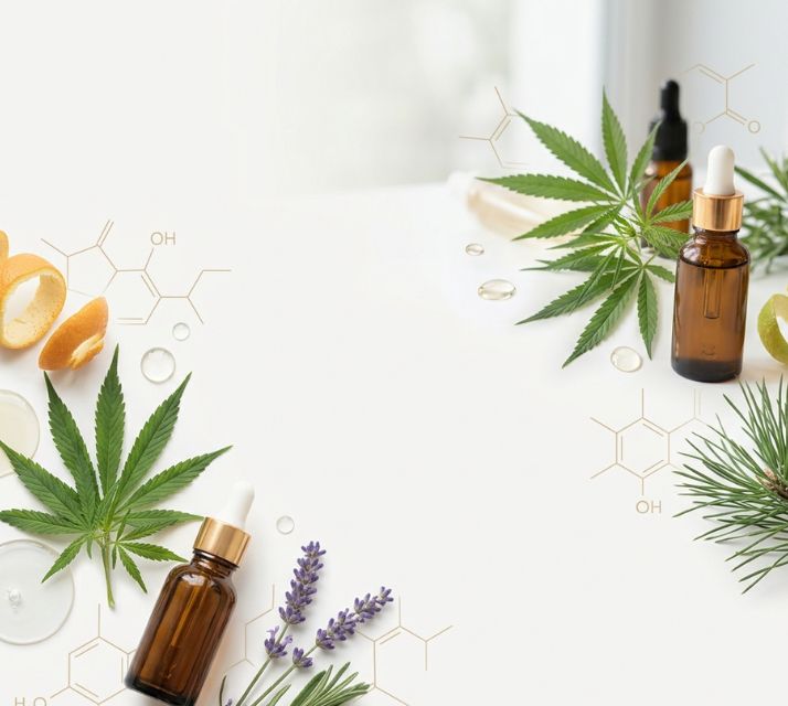 Terpeni e composti vegetali aromatici di canapa